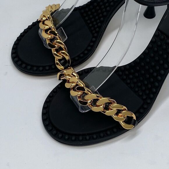 Bottega Veneta Round Toe Chain & Ball Embellished High Heel Sandals size 39 - Picture 6 of 14